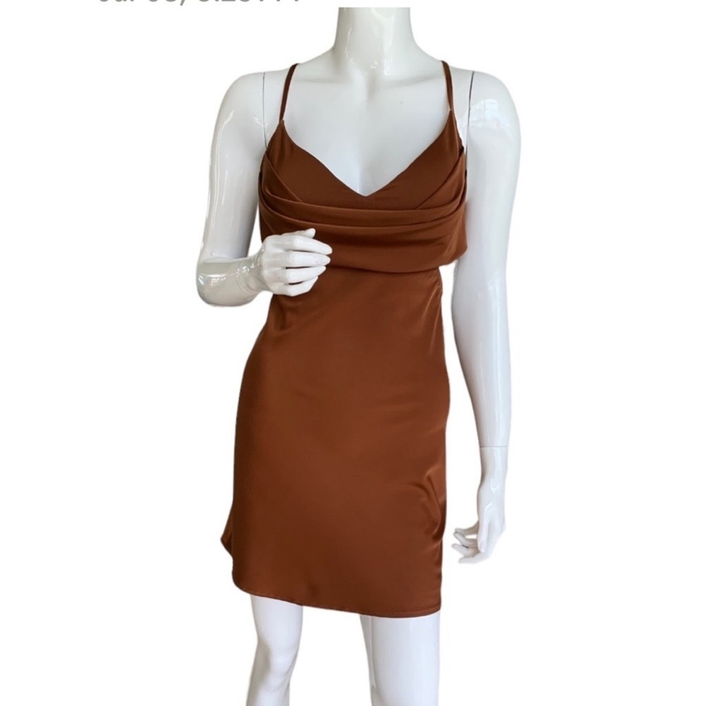 SKY TO MOON CHOCOLATE STRAPPY PARTY DRESS. WOMEN’S SIZE MEDIUM